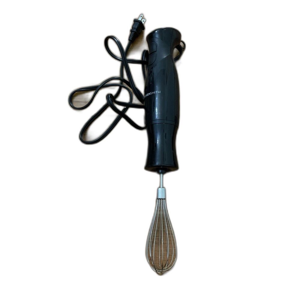 Kitchen Smith Immersion Hand Blender w/ Whisk Model 42883 Black Tested Working